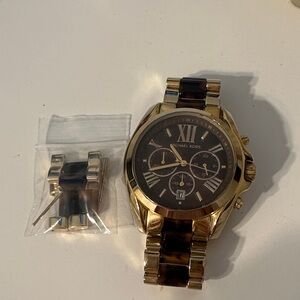 Michael Kors Gold and Black Chronograph Watch